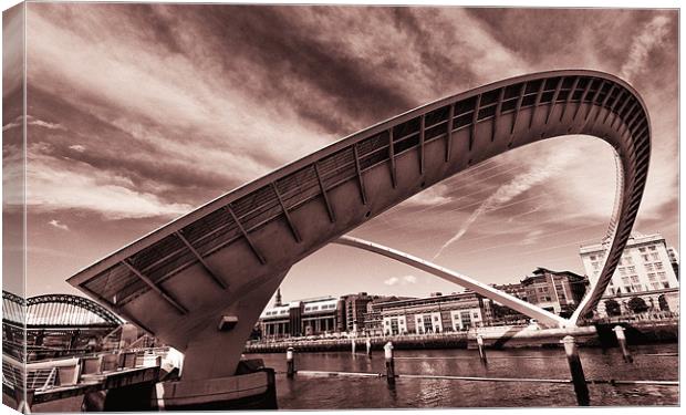 Tilted Millennium Bridge Canvas Print by Paul Appleby