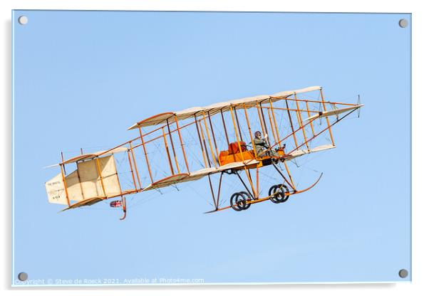 Bristol Boxkite Low Fly By Acrylic by Steve de Roeck