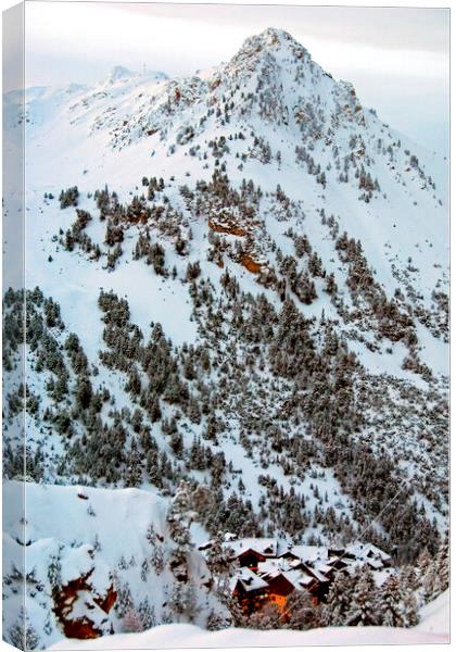 Les Arcs Arc 1950 Paradiski Ski Area French Alps France Canvas Print by Andy Evans Photos