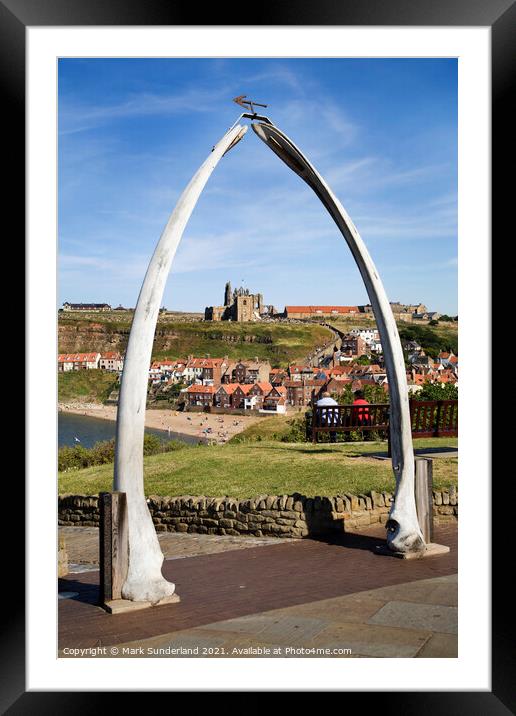 The Whalebone Arch at Whitby Framed Mounted Print by Mark Sunderland