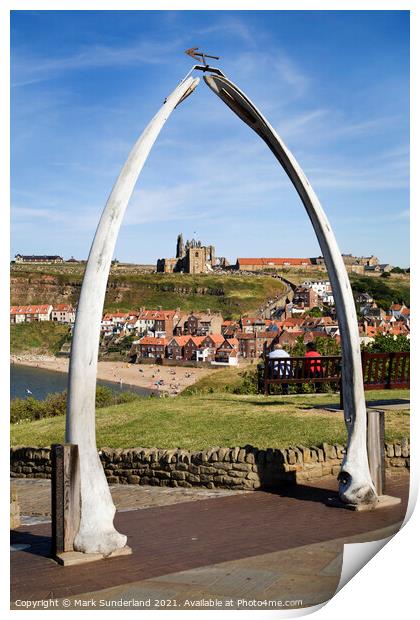 The Whalebone Arch at Whitby Print by Mark Sunderland