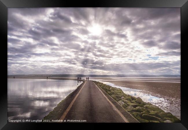 Path around West Kirby Marina  Framed Print by Phil Longfoot