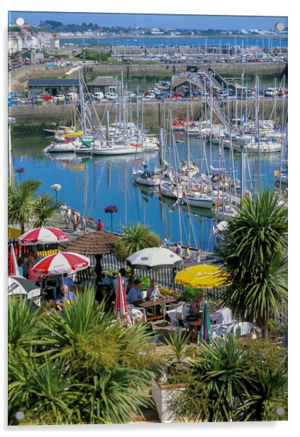 St Peterr Port .Guernsey Channel Islands. Acrylic by Philip Enticknap