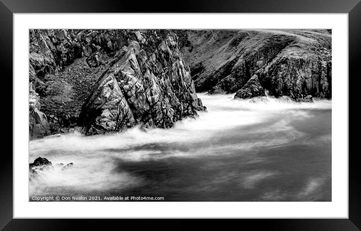 Granite cliffs, Bullers of Buchan Framed Mounted Print by Don Nealon