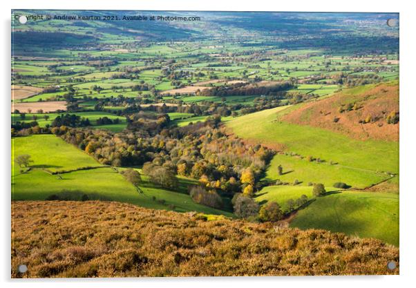 Vale of Clwyd in autumn Acrylic by Andrew Kearton