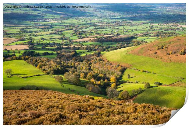 Vale of Clwyd in autumn Print by Andrew Kearton