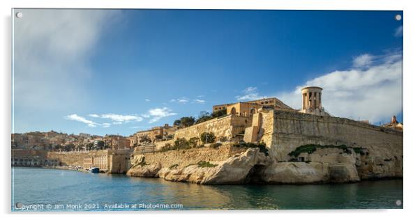 Great Siege Bell Memorial, Valletta  Acrylic by Jim Monk