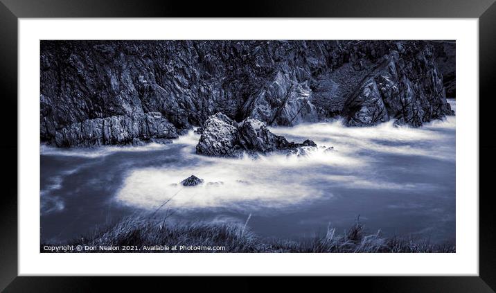 Tempestuous Tides Framed Mounted Print by Don Nealon