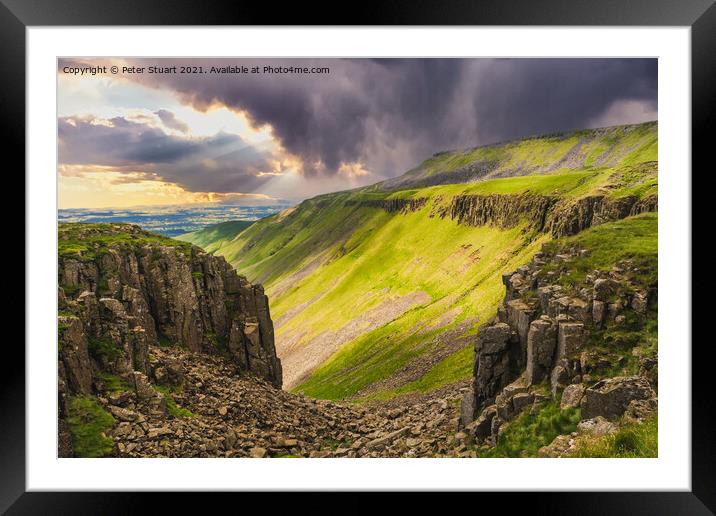 High Cup Nick on the Pennine way Framed Mounted Print by Peter Stuart