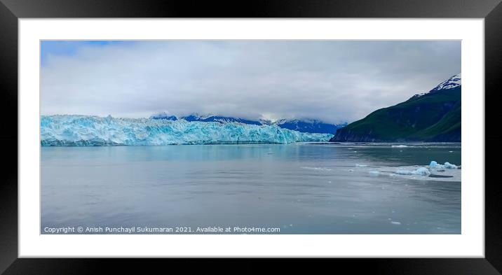 Hubbard Glacier in USA ,Alaska  Framed Mounted Print by Anish Punchayil Sukumaran