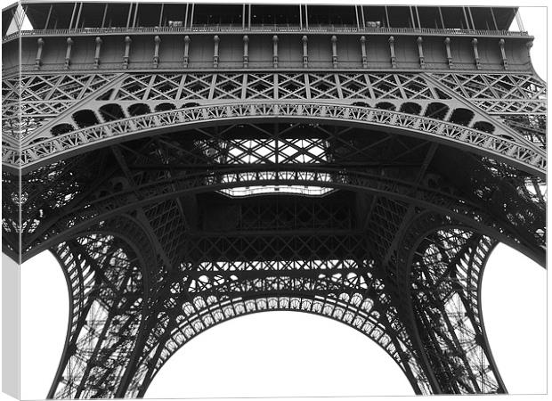 Eiffel Tower Architectural Detail Canvas Print by Tammy Winand