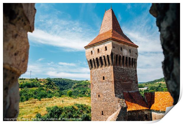 Corvin Castle in Romania Print by Sanga Park