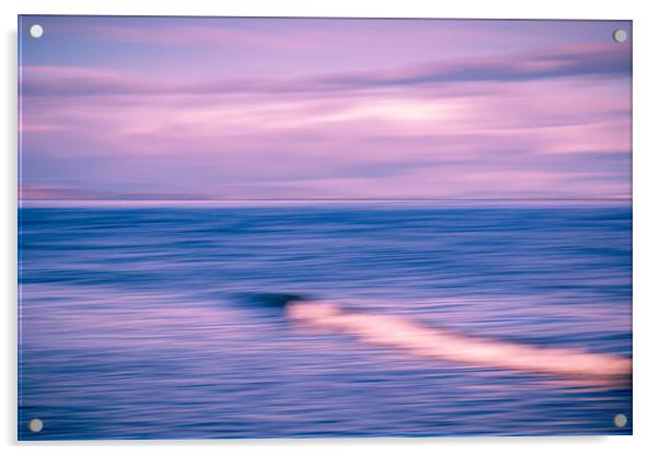 Waverush - Moray Firth Seascape Acrylic by John Frid