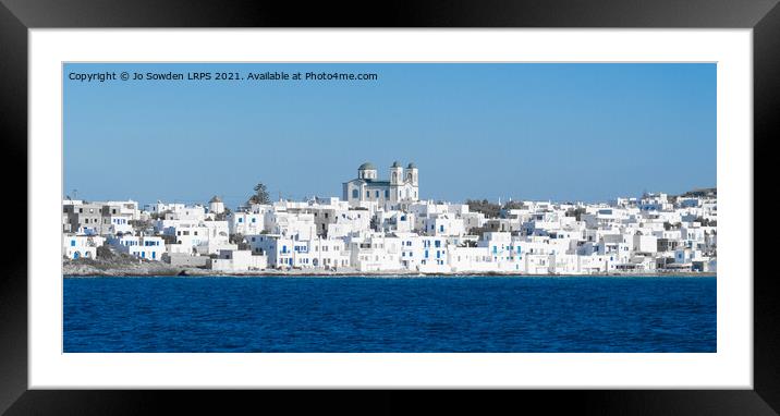 Paros, Greece Framed Mounted Print by Jo Sowden