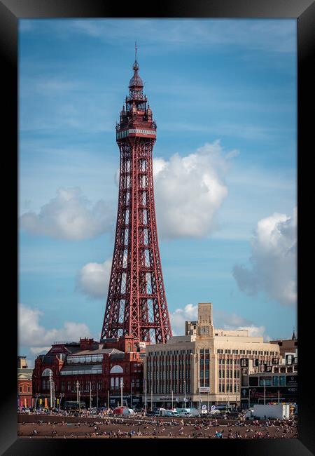 Iconic Blackpool Tower Soaring Above the Crowds Framed Print by Wendy Williams CPAGB
