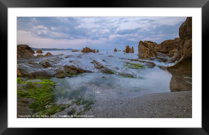 Morning light at Hannafore West Looe  Framed Mounted Print by Jim Peters