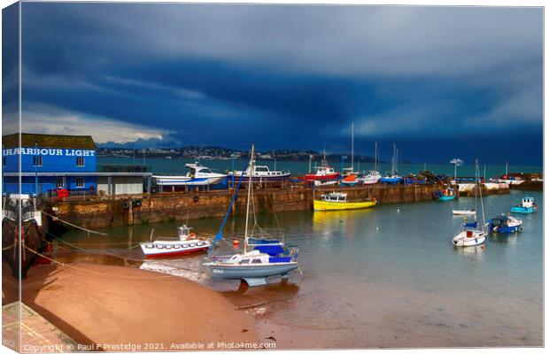 Paignton Harbour after the Storm Canvas Print by Paul F Prestidge