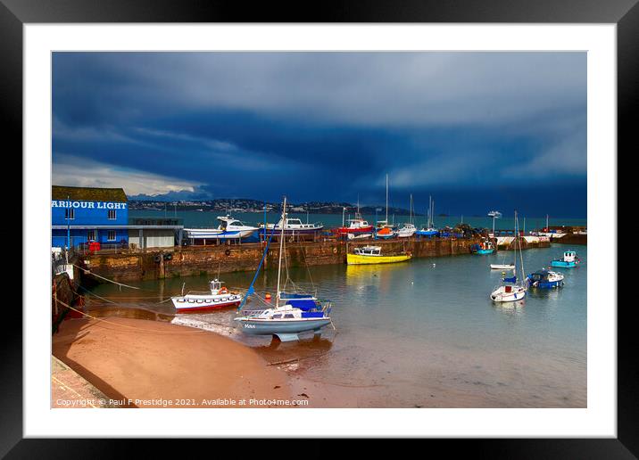 Paignton Harbour after the Storm Framed Mounted Print by Paul F Prestidge