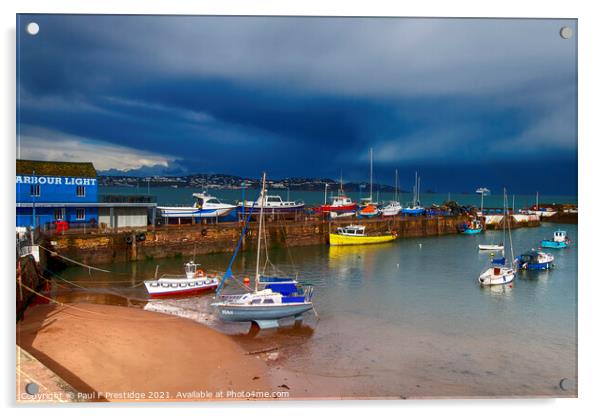 Paignton Harbour after the Storm Acrylic by Paul F Prestidge