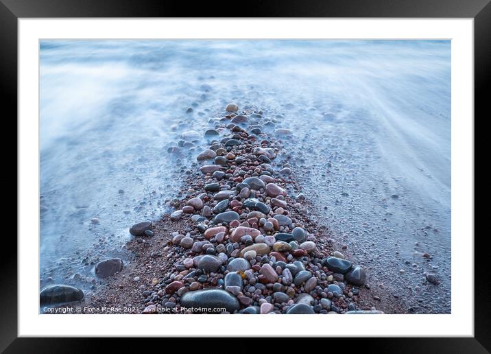 Pebbles in the storm  Framed Mounted Print by Fiona McRae
