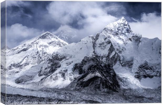 In the Khumbu Valley Canvas Print by geoff shoults