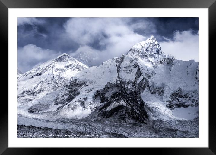 In the Khumbu Valley Framed Mounted Print by geoff shoults