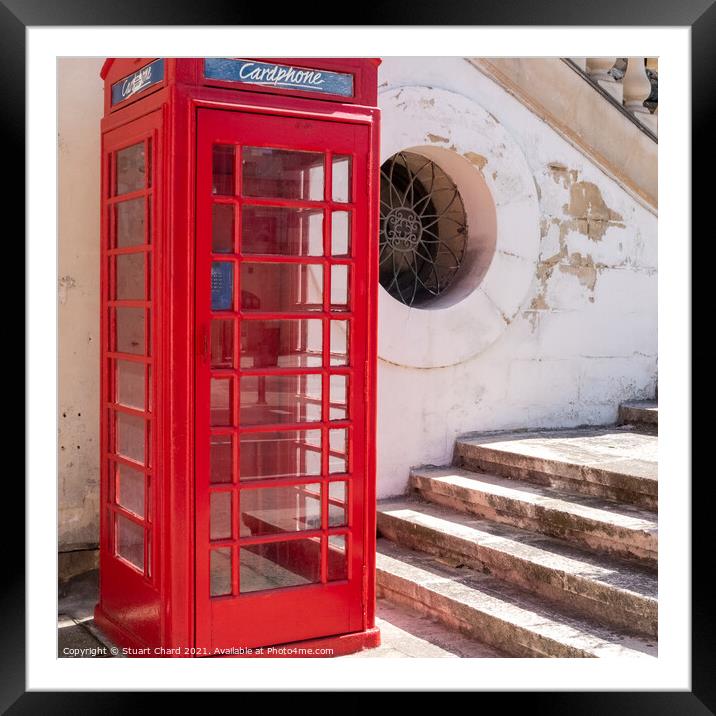   Traditional red telephone box in Valletta, Malta Framed Mounted Print by Travel and Pixels 