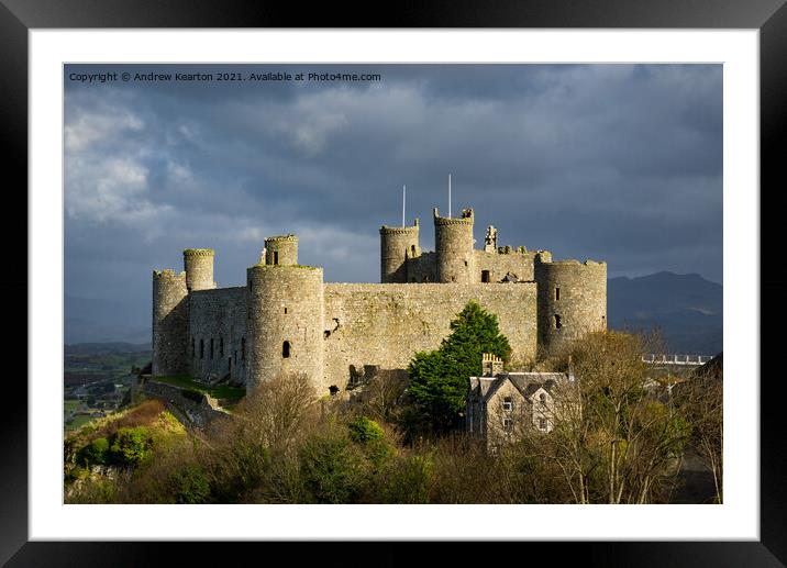 Harlech Castle, North Wales Framed Mounted Print by Andrew Kearton