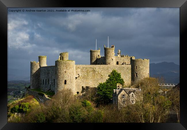 Harlech Castle, North Wales Framed Print by Andrew Kearton