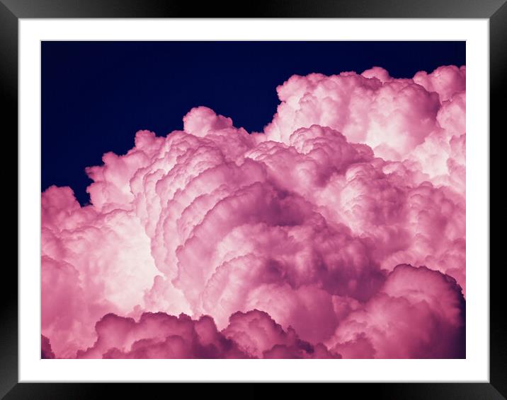 Pink clouds Framed Mounted Print by mark humpage