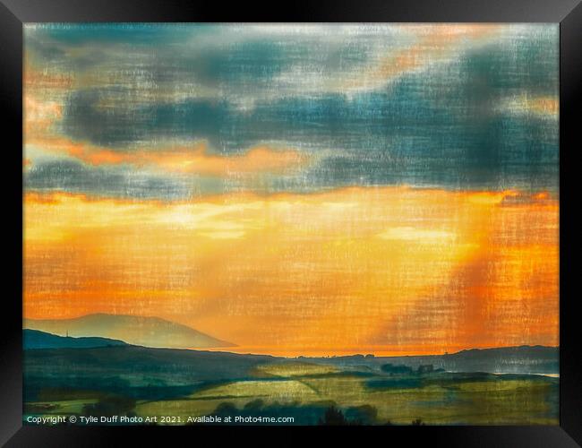 Sunset over Cumbrae From Largs Framed Print by Tylie Duff Photo Art