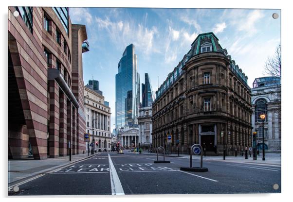 City Of London Acrylic by Wayne Howes
