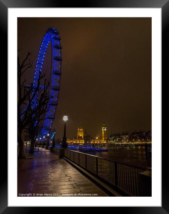 London Eye Framed Mounted Print by Brian Pierce