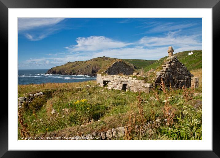 St Helen's Oratory, Cape Cornwall Framed Mounted Print by Brian Pierce