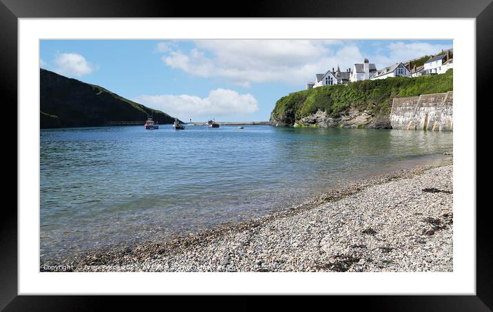Port Issac Harbour, North Cornwall  Framed Mounted Print by Brian Pierce