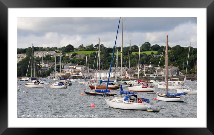 Yatchs in Falmouth Harbour Framed Mounted Print by Brian Pierce
