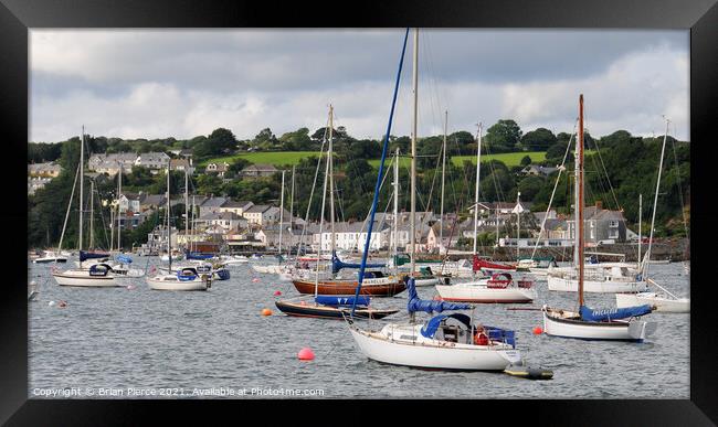 Yatchs in Falmouth Harbour Framed Print by Brian Pierce