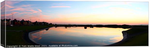Fleetwood Marine Lake at Sunset Canvas Print by Tom Wade-West