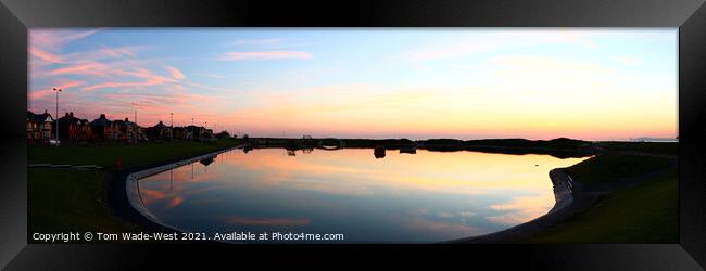 Fleetwood Marine Lake at Sunset Framed Print by Tom Wade-West