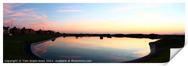 Fleetwood Marine Lake at Sunset Print by Tom Wade-West