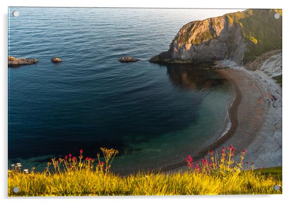 Man O War Bay, Dorset Acrylic by KB Photo