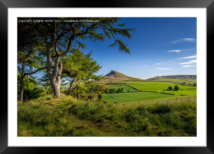 Roseberry Topping Framed Mounted Print by Kevin Winter