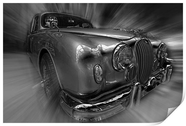 S type Jag. Print by Nathan Wright