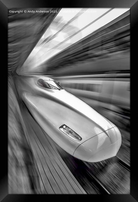 The Bullet Train Framed Print by Andy Anderson