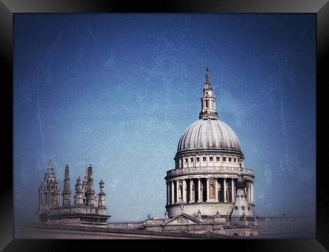 St Pauls Cathedral in London  Framed Print by Victor Burnside