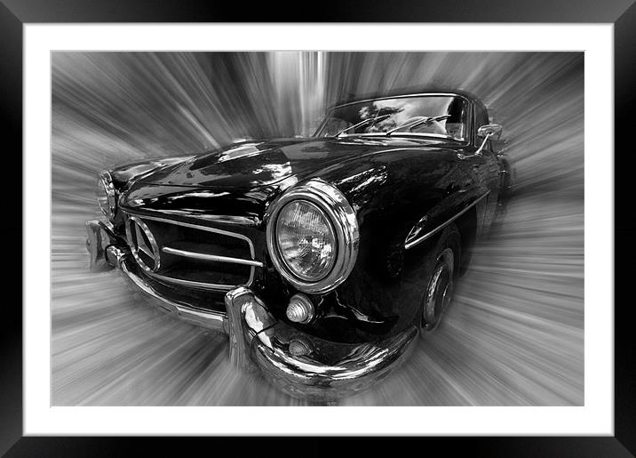 Vintage 2 seater Merc Framed Mounted Print by Nathan Wright