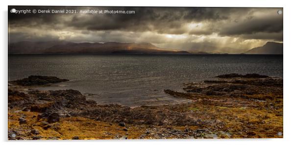 Dramatic, Moody Clouds over Loch Hourn, Skye Acrylic by Derek Daniel