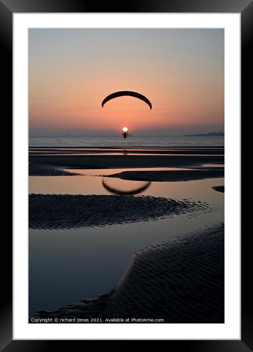 Sky sun Framed Mounted Print by richard jones