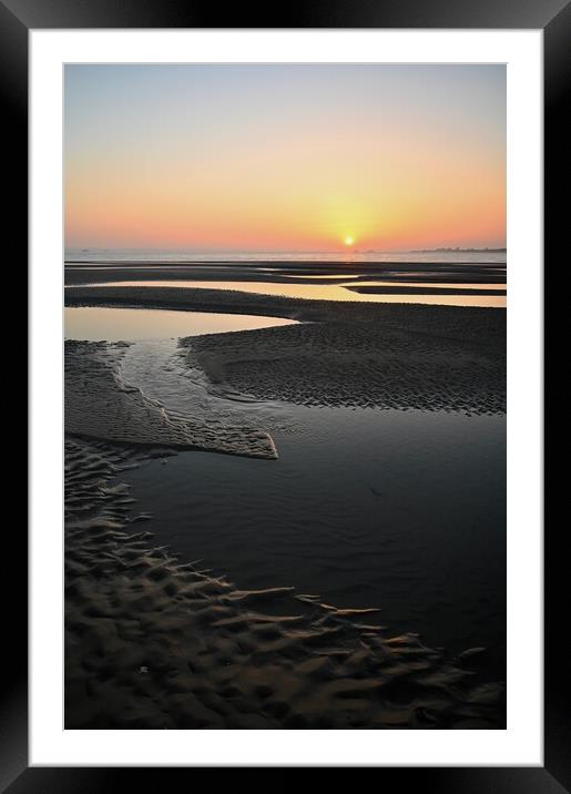Solent sunset 1 Framed Mounted Print by richard jones