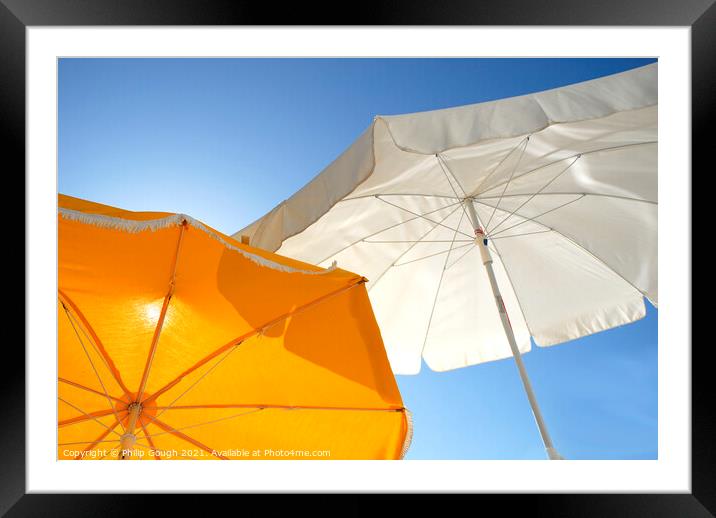 Abstract summer brolly Framed Mounted Print by Philip Gough